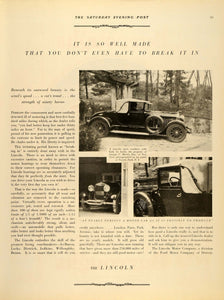 1929 Ad Lincoln Sport Roadster George Harris Locke - ORIGINAL ADVERTISING SEP3