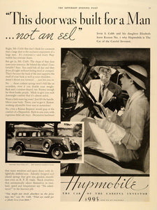 1933 Ad Hupmobile Vintage Car Irvin S Cobb Elisabeth - ORIGINAL ADVERTISING SEP3