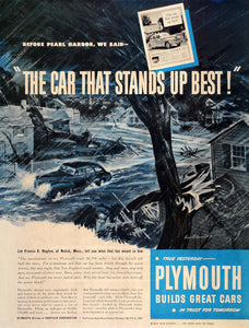 1945 Ad Plymouth Car Francis E. Hughes Mailman Chrysler - ORIGINAL SEP3
