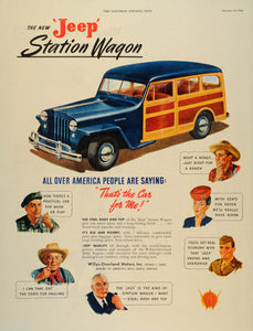 1946 Ad Jeep Station Wagon Dual-Surface Dual-Color - ORIGINAL ADVERTISING SEP3
