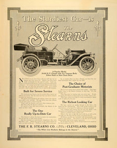 1909 Ad F. B. Stearns Antique Car Cleveland Ohio Model - ORIGINAL SEP3