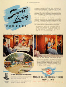 1947 Ad Trailer Coach Association J Lee Brown Mobile - ORIGINAL ADVERTISING SEP3