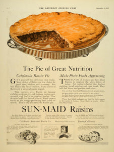 1918 Ad California Victory Raisin Bread Sun-Maid Girl - ORIGINAL SEP4