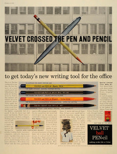 1956 Ad American Pencil Hoboken Velvet Ball Lead Ink - ORIGINAL ADVERTISING SEP4