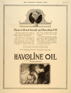 1919 Ad Havoline Oil Indian Refining Motor Automobile - ORIGINAL SEP4