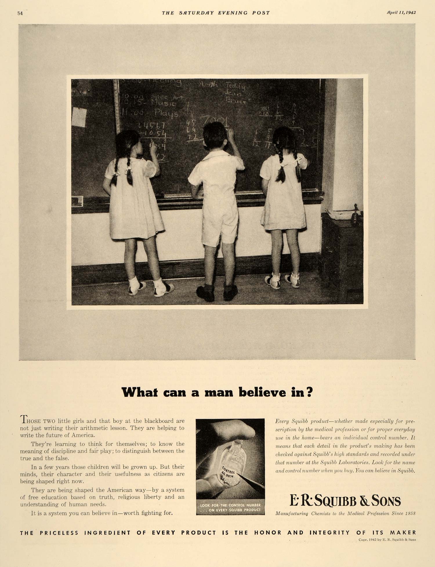 1942 Ad E. R. Squibb Chemists Medical Medicine Illness - ORIGINAL SEP4 ...