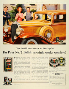 1933 Ad Du Pont Polish 7 Duco-Wax Automobile Cleaner - ORIGINAL ADVERTISING SEP4