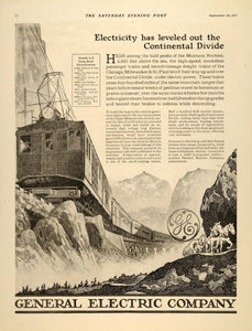 1917 Ad General Electric Continental Drift Horse Train - ORIGINAL SEP4