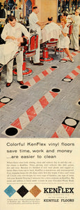 1956 Ad Kenflex Kentile Vinyl Tile Flooring Linoleum - ORIGINAL ADVERTISING SEP4
