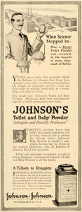 1917 Ad Johnson Toilet Baby Powder Red Cross Antiseptic - ORIGINAL SEP4