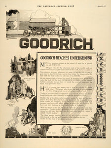 1917 Ad Goodrich Rubber Air Drill Hose Elevator Belt - ORIGINAL ADVERTISING SEP4