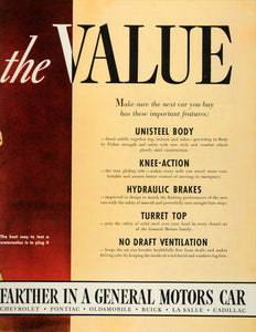 1937 Ad General Motors Features Turret Top Unisteel - ORIGINAL ADVERTISING SEP4