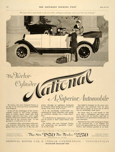 1917 Ad Antique National V12 V6 Motor Car Pricing Model - ORIGINAL SEP4
