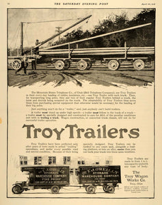 1918 Ad Troy Wagon Works Ohio Truck Trailers O'Reilly - ORIGINAL SEP4