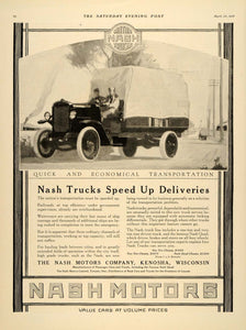 1918 Ad Nash Motors Truck Cars Kenosha Delivery Quad - ORIGINAL ADVERTISING SEP4