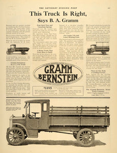 1919 Ad Gramm Bernstein Motor Truck Liberty Lima Ohio - ORIGINAL SEP4