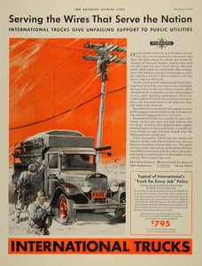 1932 Ad International Harvester Trucks Chicago Delivery - ORIGINAL SEP4