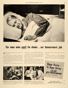 1942 Ad Pullman Sleeping Car Railroad Train Railway - ORIGINAL ADVERTISING SEP4