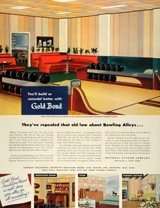 1950 Ad Gold Bond Building Products Lath Plaster Lime Sheathing Bowling SEP5