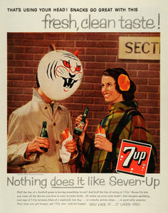 1959 Ad Using Your Head Balloon Seven-Up 7 Up Soda Football Game SEP5