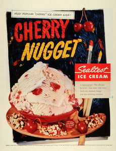 1957 Ad Cherry Nugget Ice Cream Sealtest National Dairy Products SEP5
