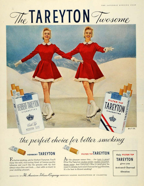 Vintage 1964 TAREYTON Cigarettes Tobacco Cigarette Black Eye