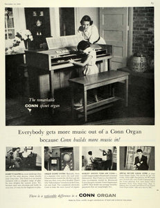 1959 Ad Conn Spinet Organ Vintage Piano Music Instrument Keyboard Raymond SEP5