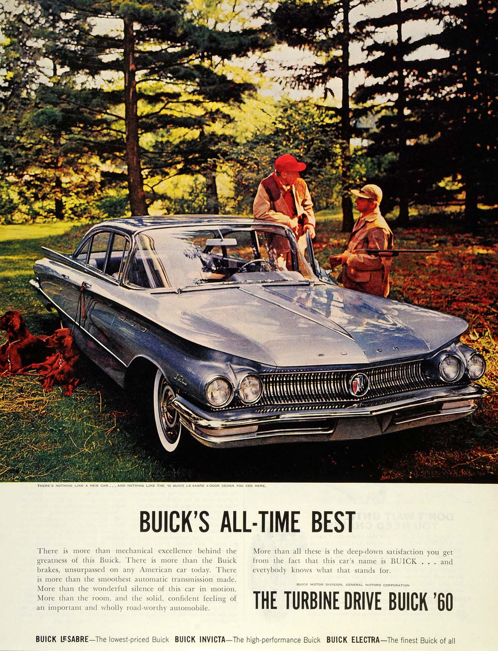 1959 Ad Deer Buck Hunting Buick 1960 Turbine Drive Car Vintage LeSabre SEP5