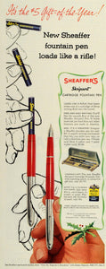 1959 Ad Sheaffer's Skripsert Cartridge Fountain Pen Set Gift Pencil SEP5