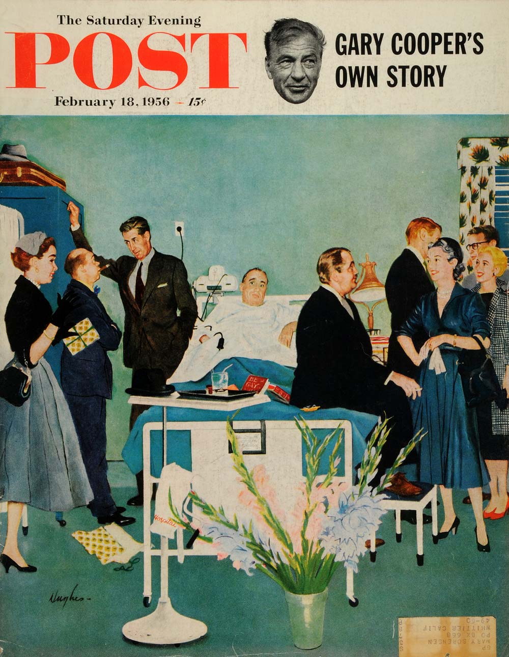 1956 Cover Saturday Evening Post Hospital Social Appendix Surgery Hughes SEP5