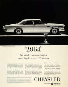 vintage an・an no.4 1963 Ad Silver V8 Vintage Four Door Chrysler Newport Sedan Sand