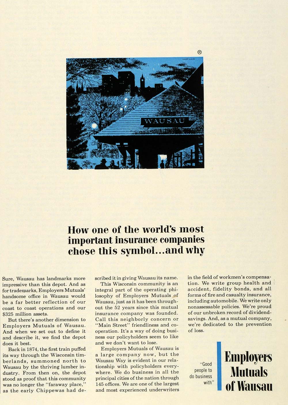 1963 Ad Wausau Employers Mutuals Insurance Wisconsin Fire Casualty SEP5