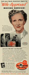 1956 Ad North American Van Moving Transportation Wife Approved Mrs. Richard SEP5