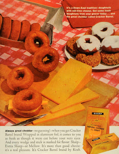 1961 Ad Down East Tradition Doughnuts with Cheese Cracker Barrel Cheddar SEP5