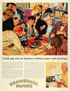 1959 Ad Hammermill Papers Mitchell Hooks Illustration Printing Business SEP5