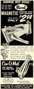 Vintage Rival Cutabove Under Cabinet Can Opener Model #7500