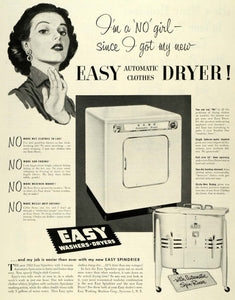 1953 Ad Easy Washing Machine Corp Syracuse Automatic Clothes Dryer SEP6