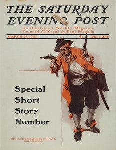 1903 George Gibbs SEP Cover Pirate Buccaneer Pistol Gun - ORIGINAL SEP