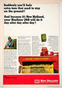 1968 Ad New Holland Sperry Rand Hayliner 268 Coastal Bermuda Prairie Hay SF1