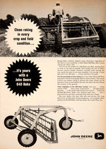 1966 Ad John Deere 640 Rake Farming Implement Tool Moline Farming SF1