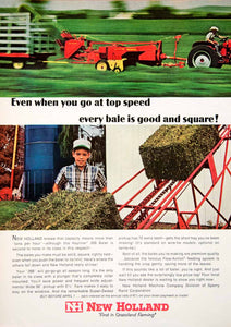 1966 Ad New Holland Bale Machine Sperry Rand Boy Hayliner 268 Baler Farming SF1