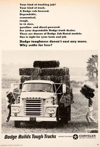 1965 Ad Dodge Trucks Chrysler Motor Vehicle Bale Hay Automobile Farming Farm SF1