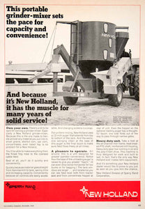 1968 Ad New Holland Sperry Rand Grinder Mixer Agriculture Farming Tank Grain SF1