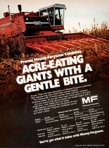 1979 Ad Massey-Ferguson Combine Farming Equipment Grain Field Crop Harvest SF1