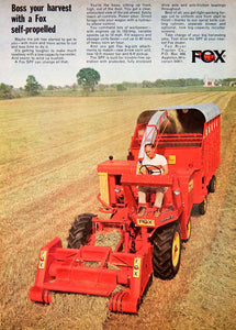 1968 Ad Fox Tractor River Appleton Wisconsin Farming Tool Machine Field SF1