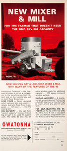1966 Ad Owatonna Model 83 Mixer Mill Agriculture Farming Machinery Equipment SF2