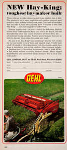 1968 Ad Gehl Hay King Tractor Accessories Parts Agriculture West Bend SF2