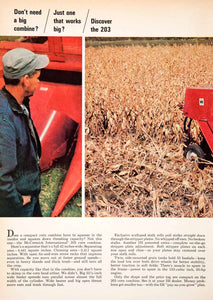1966 Ad McCormick Harvester International Corn Combine Farm Machines SF2