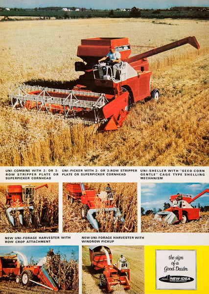 1966 Ad AVCO New Idea Farm Equipment Windrow Forage Combine