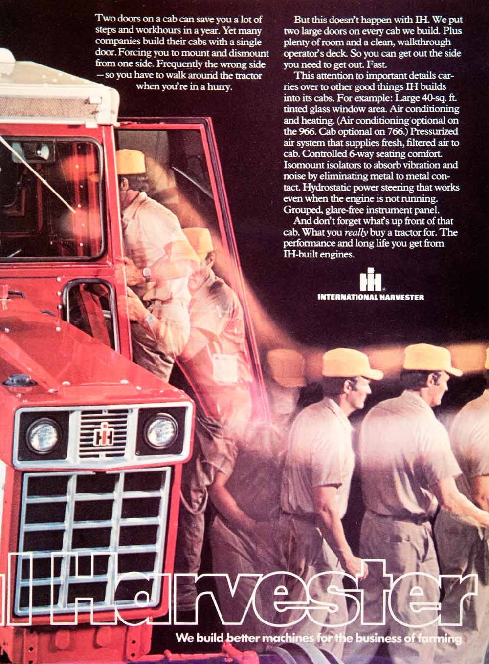 1975 Ad International Harvester Step Saver Tractor Cab Farm Agriculture SF2 - Period Paper
 - 2